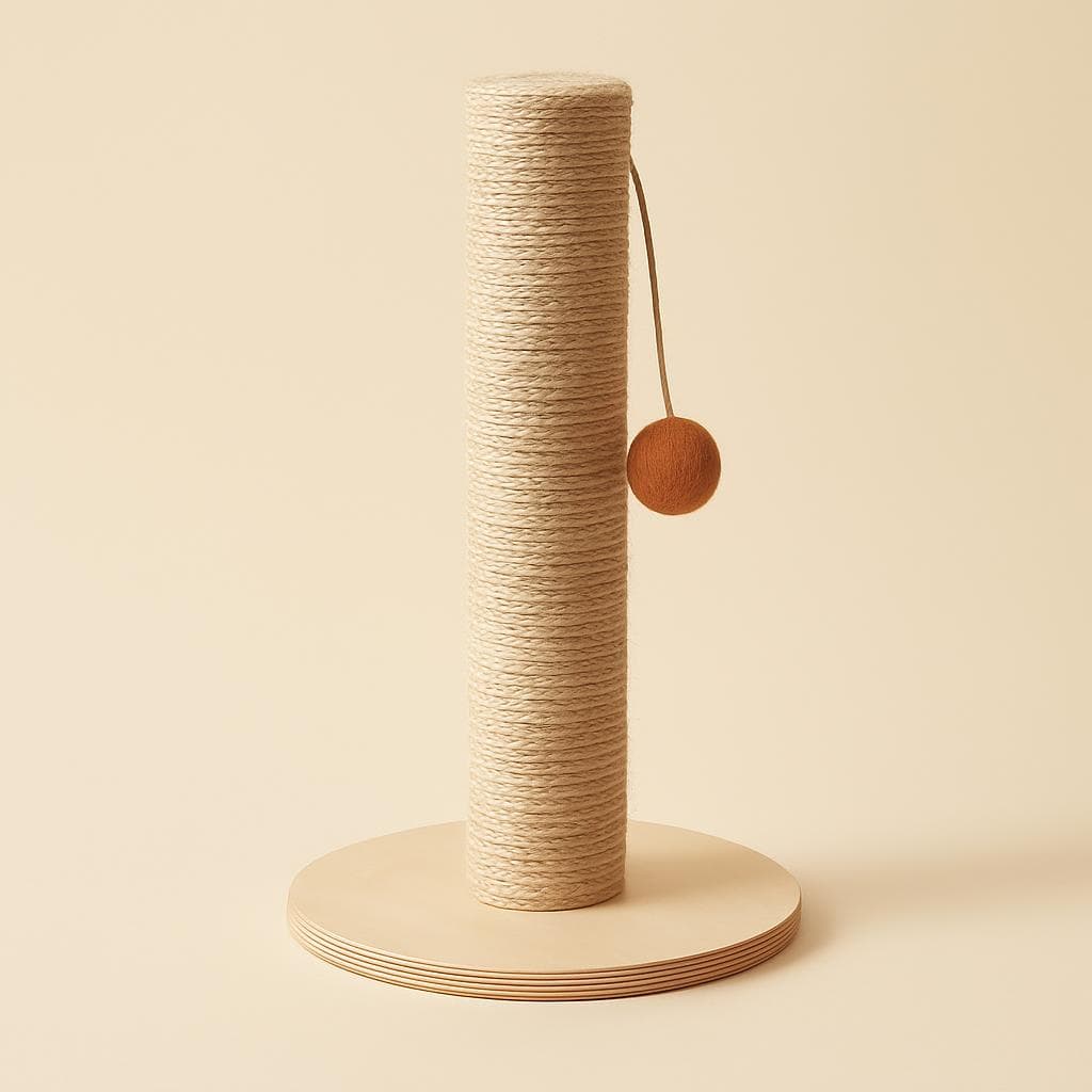 Corner sisal scratching post